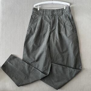Vtg 80s Bugle Boy Baggy Mens Grey Pleated High-Waist Pants Sz 32M - 31" x 32"